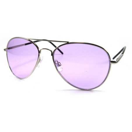 Crazy Colors Aviator Sonnenbrille chrom/ purple