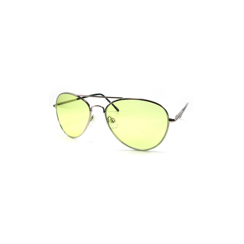 Crazy Colors Aviator Sonnenbrille chrom/ grün