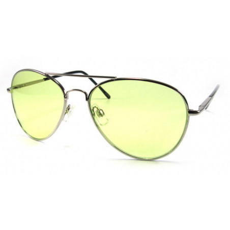 Crazy Colors Aviator Sonnenbrille chrom/ grün