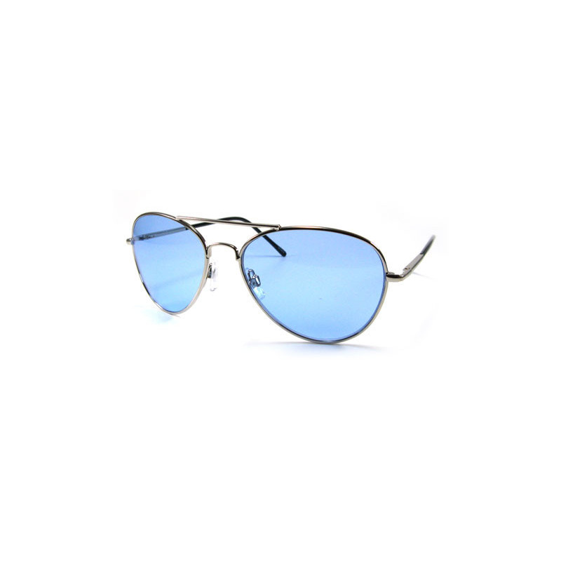 Crazy Colors Aviator Sonnenbrille chrom/blau