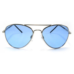 Crazy Colors Aviator Sonnenbrille chrom/blau