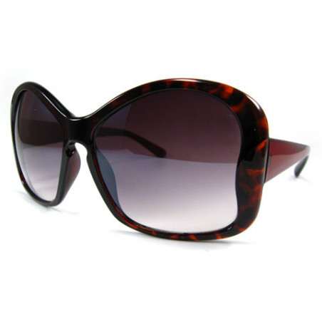 Big Butterfly Lady Designer Sonnenbrille demi ruby