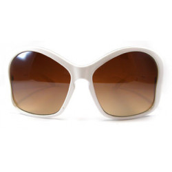 Big Butterfly Lady Designer Sonnenbrille white desert