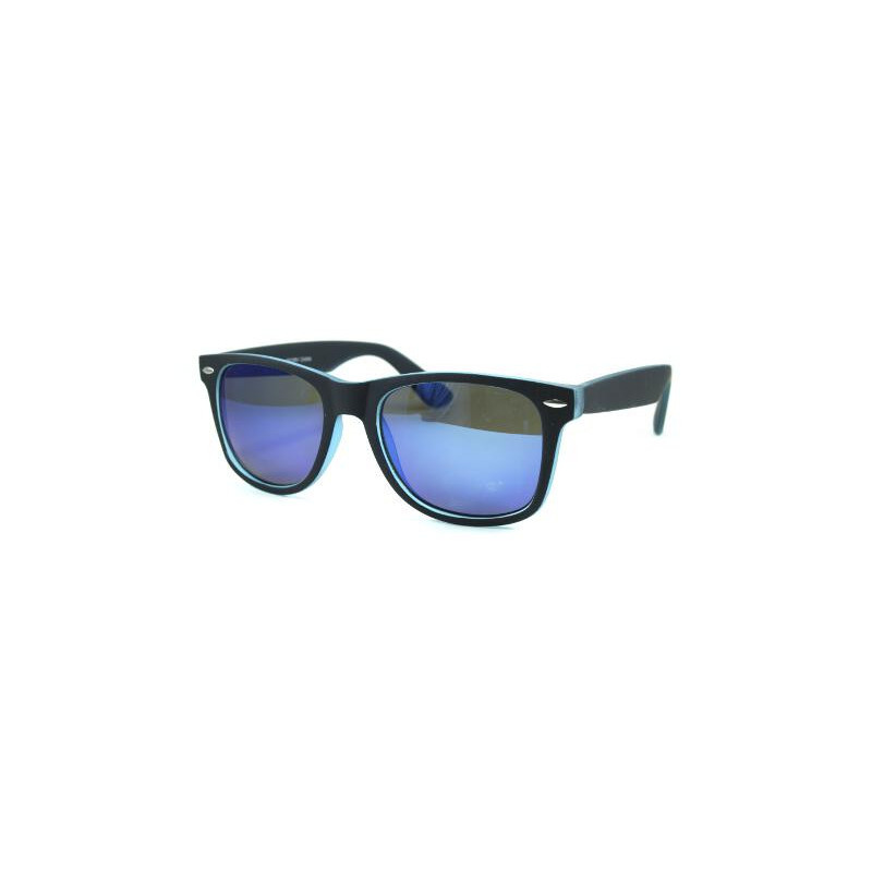 Matte Bicolor Wayfarer Sonnenbrille revo blau