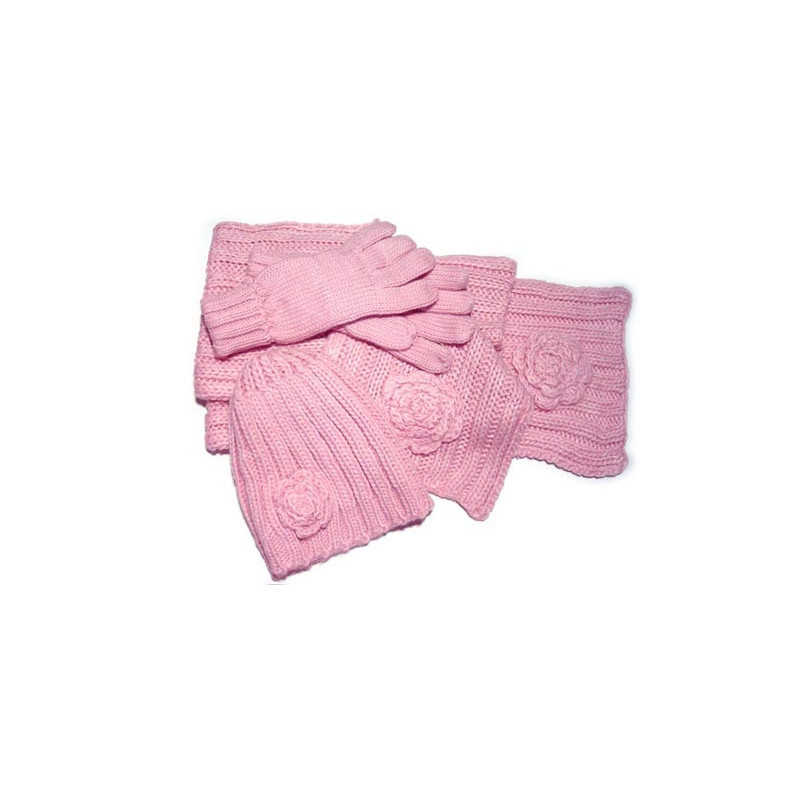 3-teiliges Damen Winterset von Quirinus® pink-rose