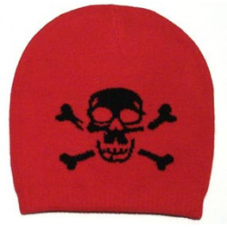 Quirinus® Beanie Pirate Skull Design red