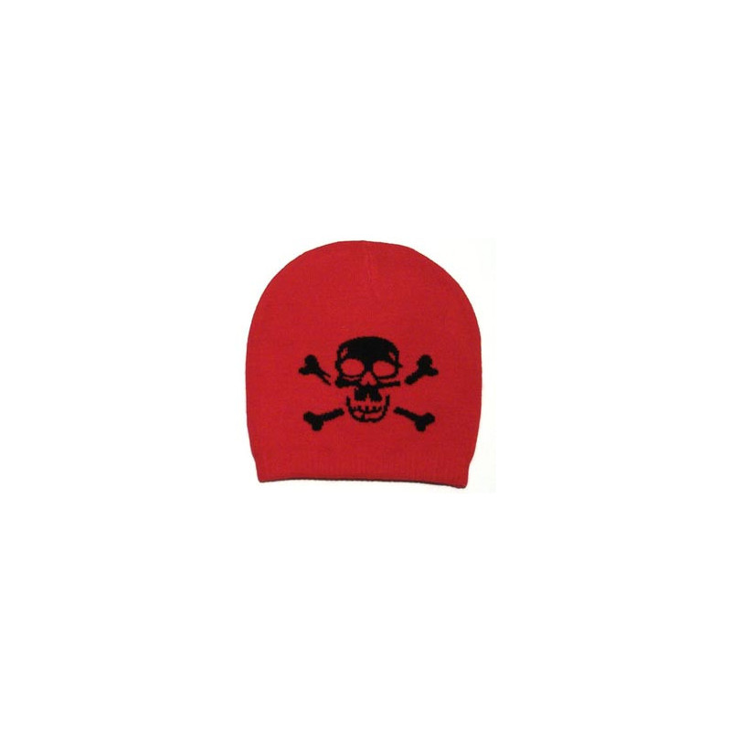 Quirinus® Beanie Pirate Skull Design red