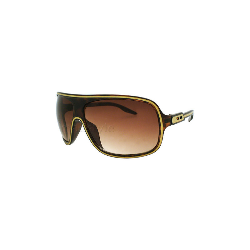 Shield Retro Stripe Designer Sonnenbrille rt31 demi