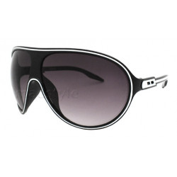 Aviator Retro Stripe Designer Sonnenbrille rt32 black-wt