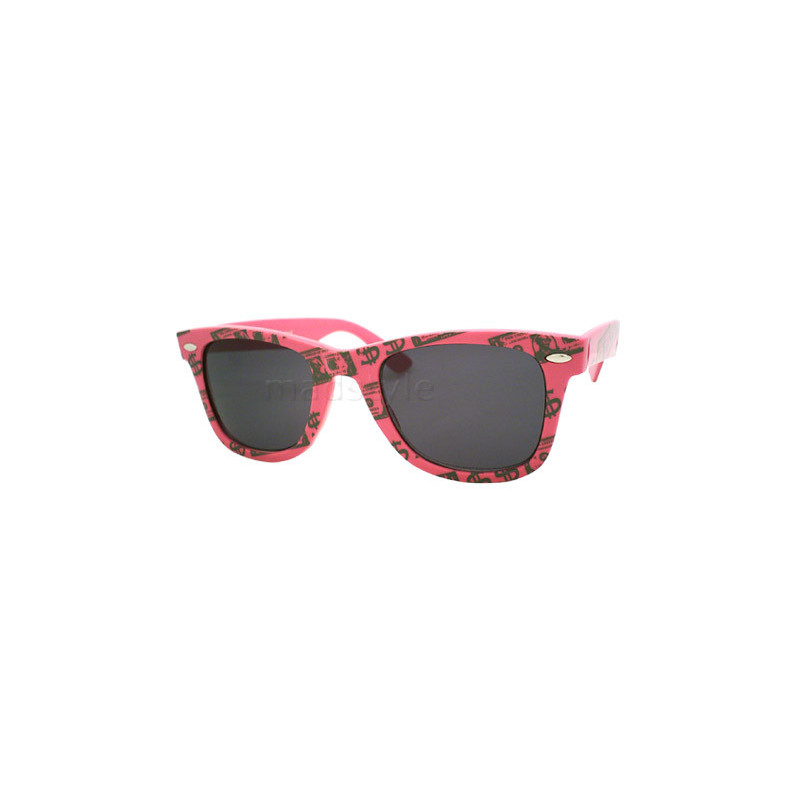 Blues Brothers US Dollar Noten Sonnenbrille pink