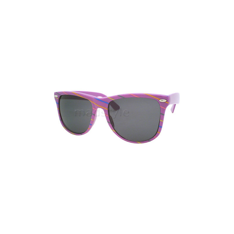 Blues Brothers Neon Stripes 80er Sonnenbrille purple