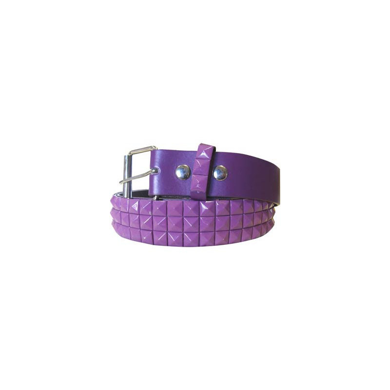 Nieten Ledergürtel Punk-Style All Purple 36mm Breite (Gr. S)