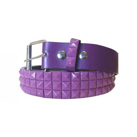 Nieten Ledergürtel Punk-Style All Purple 36mm Breite (Gr. S)