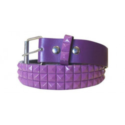 Nieten Ledergürtel Punk-Style All Purple 36mm Breite (Gr. L)