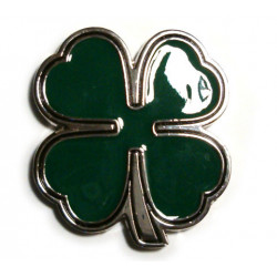 Chrom Gürtelschnalle Irish Kleeblatt Emblem