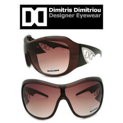 Grosse Sonnenbrille DIMITRIS DIMITRIOU® Shield brown desert