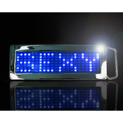 LED Party Gürtelschnalle Chrome Finish blue