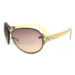GLo Eyeware Aviator Designer Sonnenbrille 2034 white