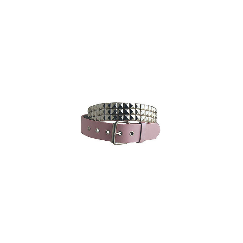 Nieten Ledergürtel Rockstar Design Pink 38mm Breite (Gr. M)