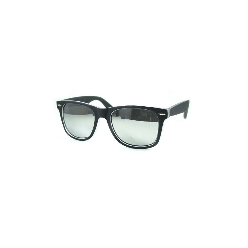 Matte Bicolor Wayfarer Sonnenbrille verspiegelt ice