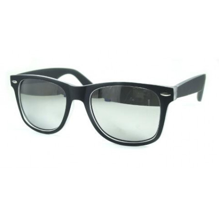 Matte Bicolor Wayfarer Sonnenbrille verspiegelt ice