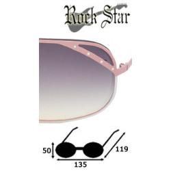 Rock Star Shield Designer Sonnenbrille 2193 pink