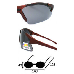 Polarisierte ultraleichte Sport Sonnenbrille smoke red