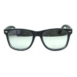 Matte Bicolor Wayfarer Sonnenbrille verspiegelt ice