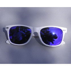 Lunettes de soleil Wayfarer UNICORN blanc violet