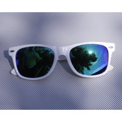 Lunettes de soleil Wayfarer UNICORN blanc vert