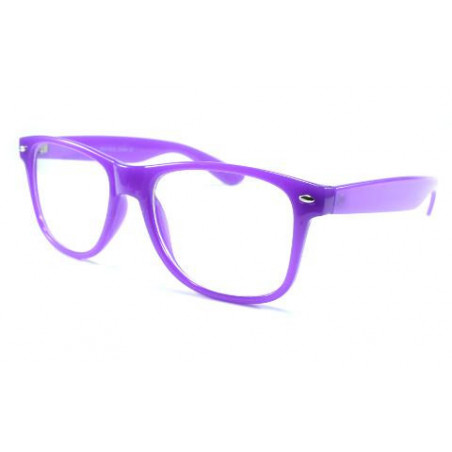 Glow Nerd Wayfarer Party Brille leuchtet in der Nacht purple