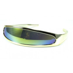 Lunettes de soleil robot party VISOR metallic gold