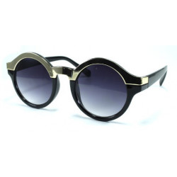 Lunettes de soleil retro gothic noir or ruby