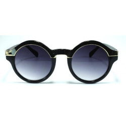 Lunettes de soleil retro gothic noir or ruby