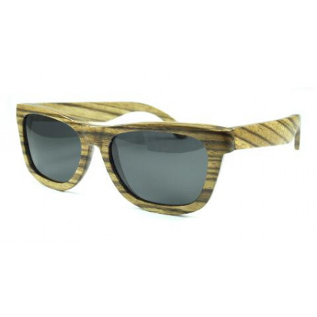 Polarisierte Bambus Wayfarer Sonnenbrille Slim B