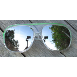 Lunettes de soleil retro aviator rt210 ice vert mirroir