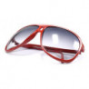 Lunettes de soleil Miami Style squarecut stripe Aviator rouge