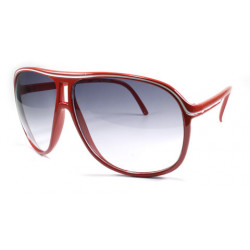 Lunettes de soleil Miami Style squarecut stripe Aviator rouge