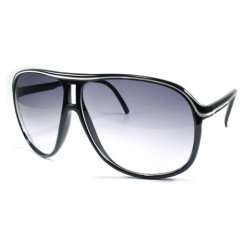 Lunettes de soleil Miami Style squarecut stripe Aviator black-wt