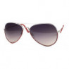 Bicolor Lunettes de soleil aviator pilot blanc rouge