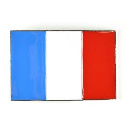 Länder Flagge Gürtelschnalle Frankreich chrom