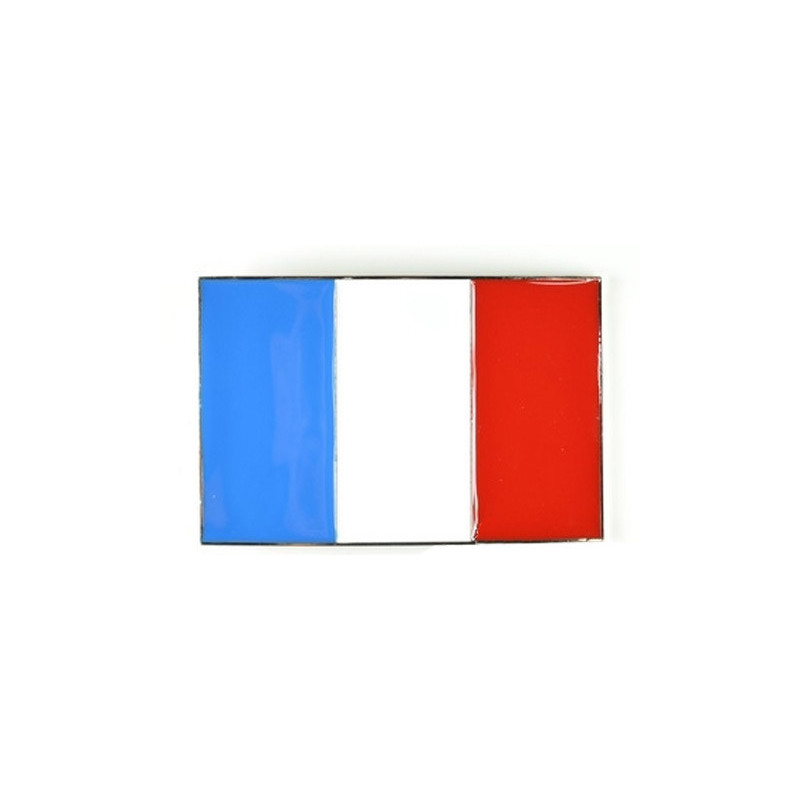 Länder Flagge Gürtelschnalle Frankreich chrom
