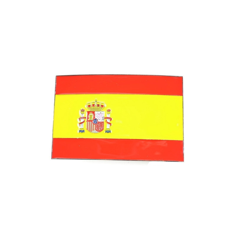 Länder Flagge Gürtelschnalle Spanien chrom