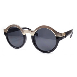 Lunettes de soleil retro gothic noir or