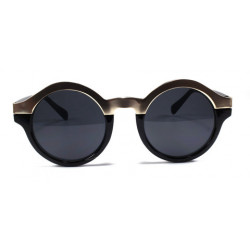 Lunettes de soleil retro gothic noir or