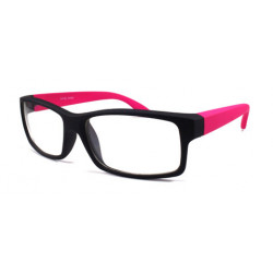 Lunettes de soleil square nerd wayfarer noir fuchsia