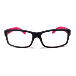 Lunettes de soleil square nerd wayfarer noir fuchsia