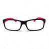 Lunettes de soleil square nerd wayfarer noir fuchsia