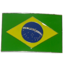 Länder Flagge Gürtelschnalle Brasilien chrom