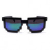 Lunettes de soleil Gamer Retro 8Bit Pixel Party noir turquoise r